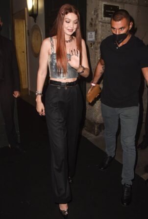 Gigi Hadid - Leaves Fendace afterparty during Milan Fashion Week