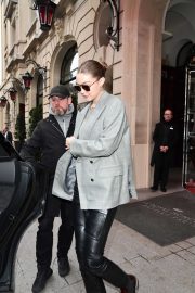 Gigi Hadid - Leaves her hotel the Royal Monceau in Paris