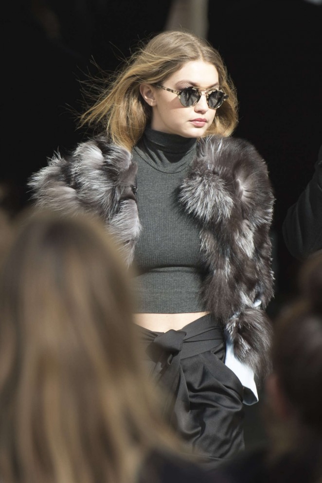 Gigi Hadid - Leaves the Chanel Fashion Show 2016 in Paris