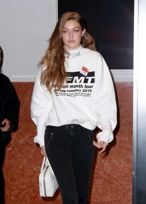 Gigi Hadid - Leaving her hotel in New York City
