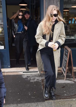 Gigi Hadid - Leaving the Royal Monceau Hotel in Paris