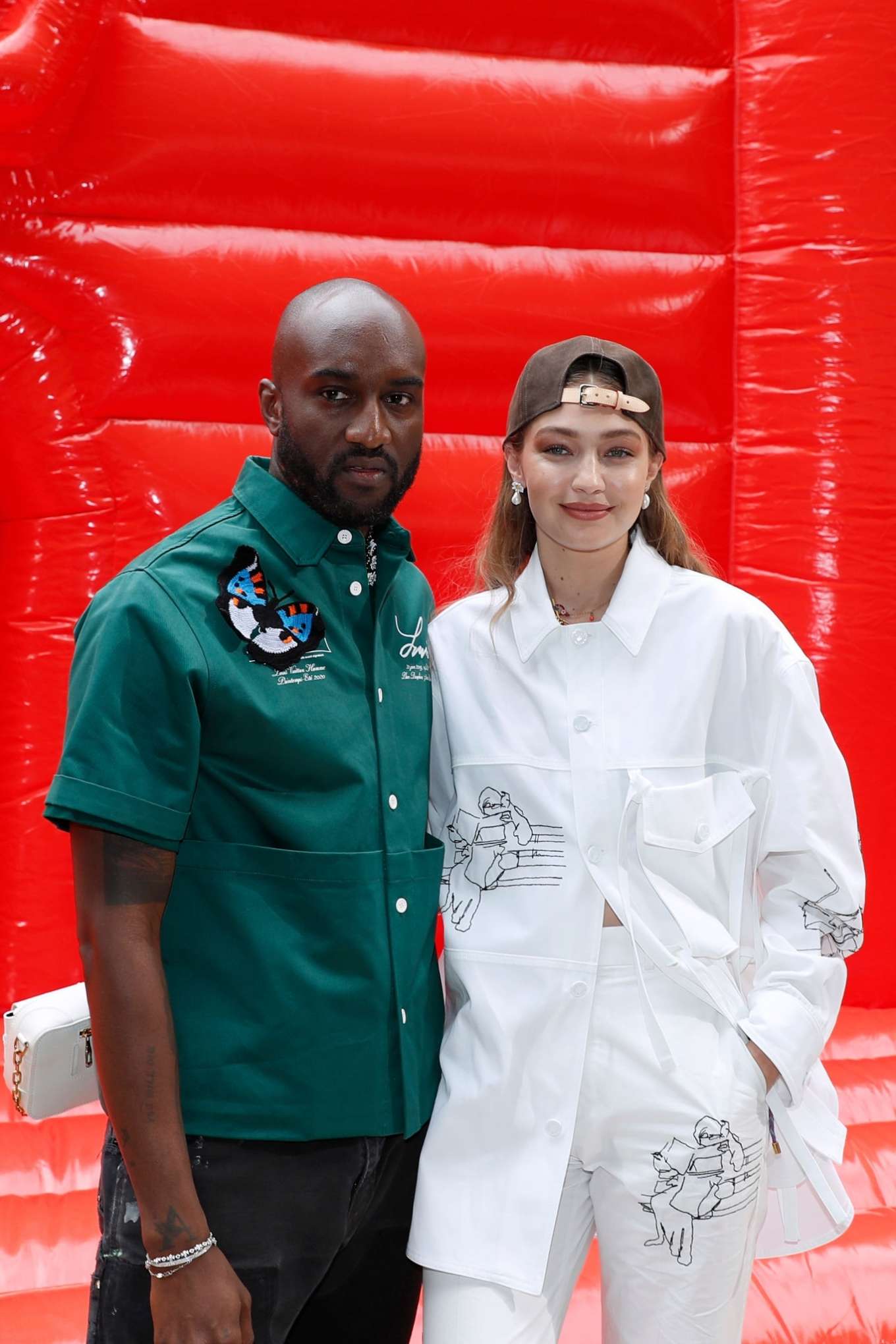 Gigi Hadid Wears Louis Vuitton Nike Air Force 1