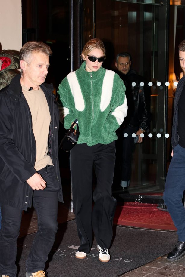 Gigi Hadid - On a night out at the Al-Ajami Lebanese restaurant in Paris