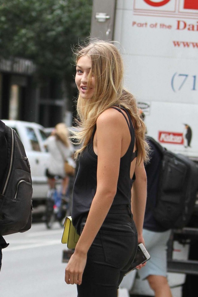 Gigi Hadid in Tight Pants Out in NYC