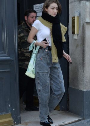 Gigi Hadid - Out and about in Paris