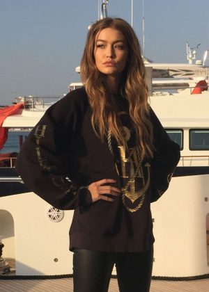 Gigi Hadid - The Tommy Hilfiger Shoot on a Private Yacht in Dubai