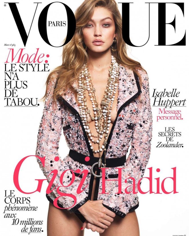 Gigi Hadid - Vogue Paris Magazine Cover (March 2016)