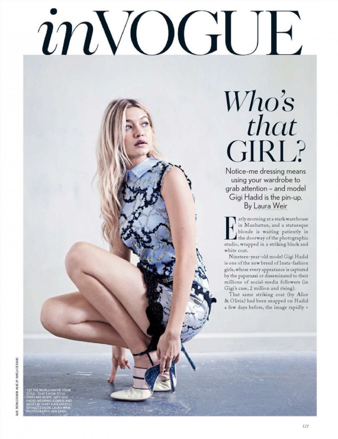 Gigi Hadid - Vogue UK Magazine (May 2015)