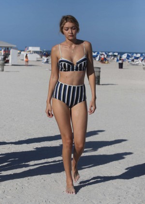 Gigi Hadid in Bikini on Miami Beach