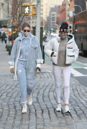 Gigi Hadid - With her mother in SoHo