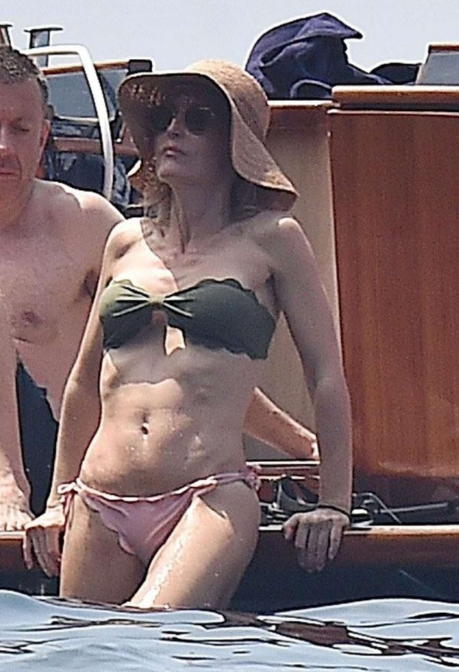 Gillian Anderson in Bikini in Portofino