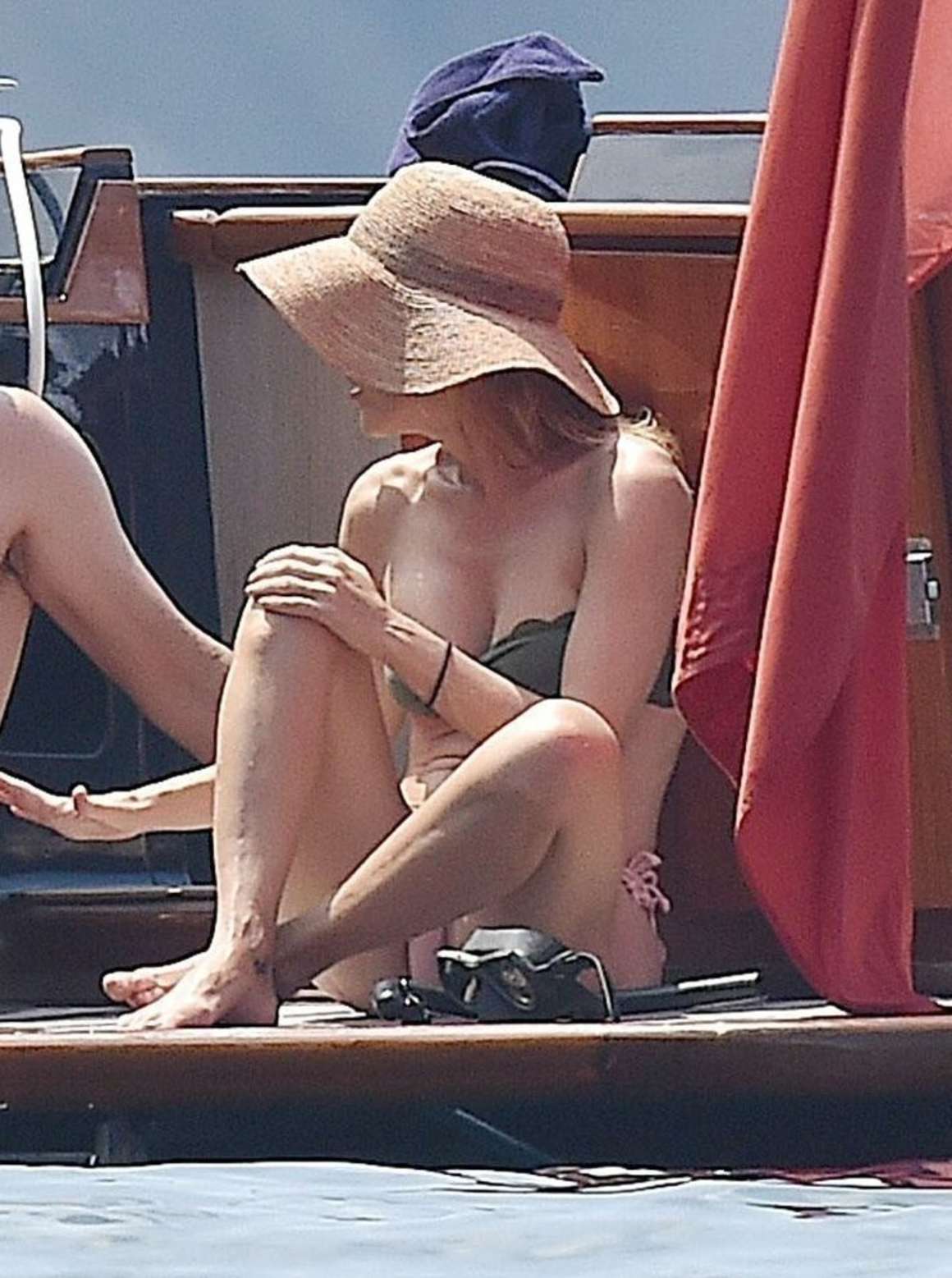 Gillian Anderson in Bikini in Portofino. 
