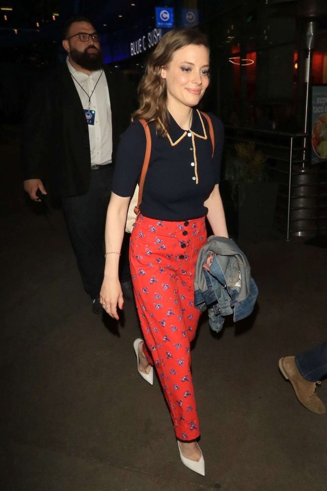 Gillian Jacobs in Red Pants out in Hollywood