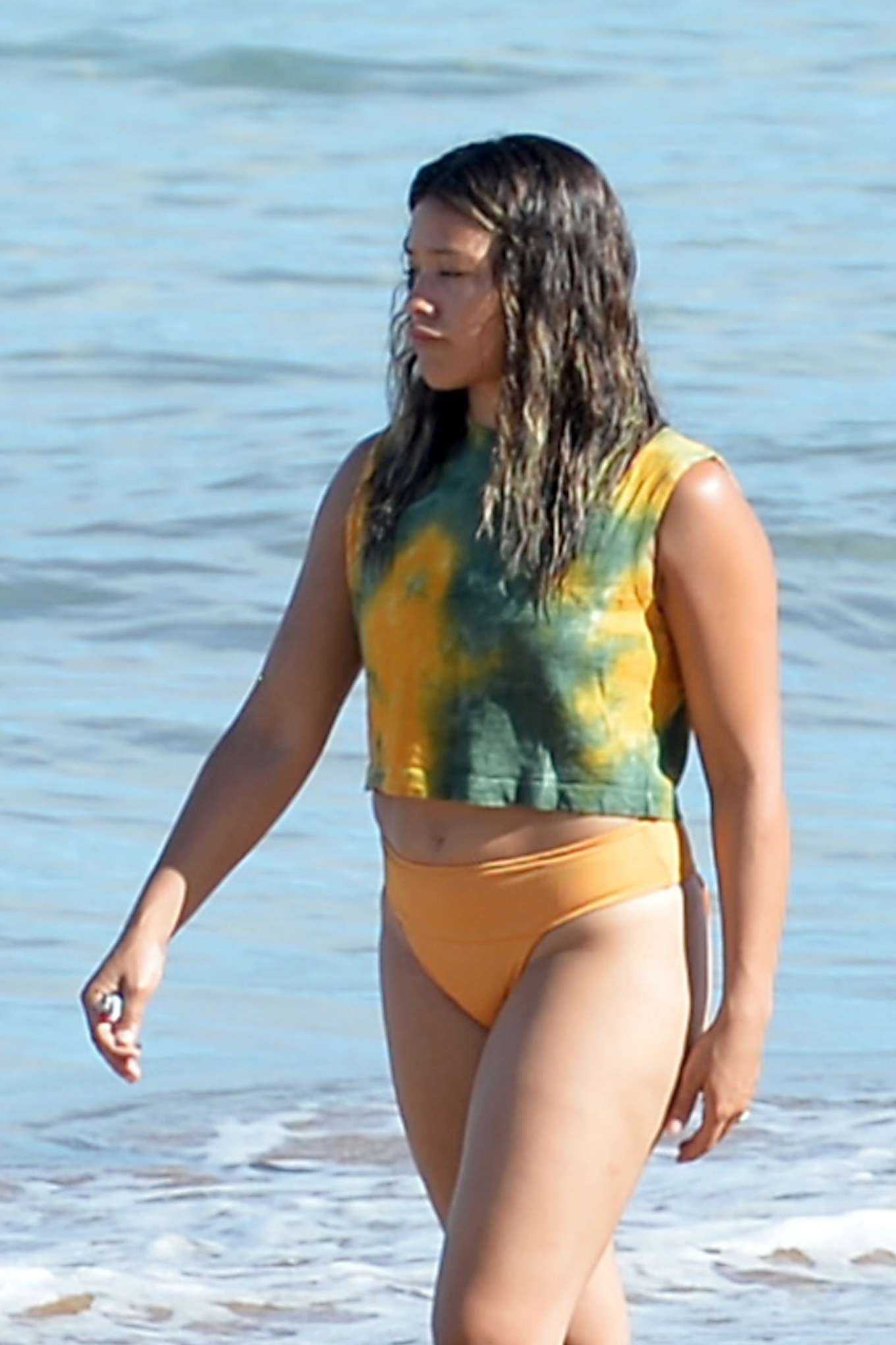 Gina Rodriguez: Spotted at a beach in Maui-02 GotCeleb. 