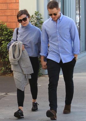 Ginnifer Goodwin with her husband Out for lunch in Beverly Hills