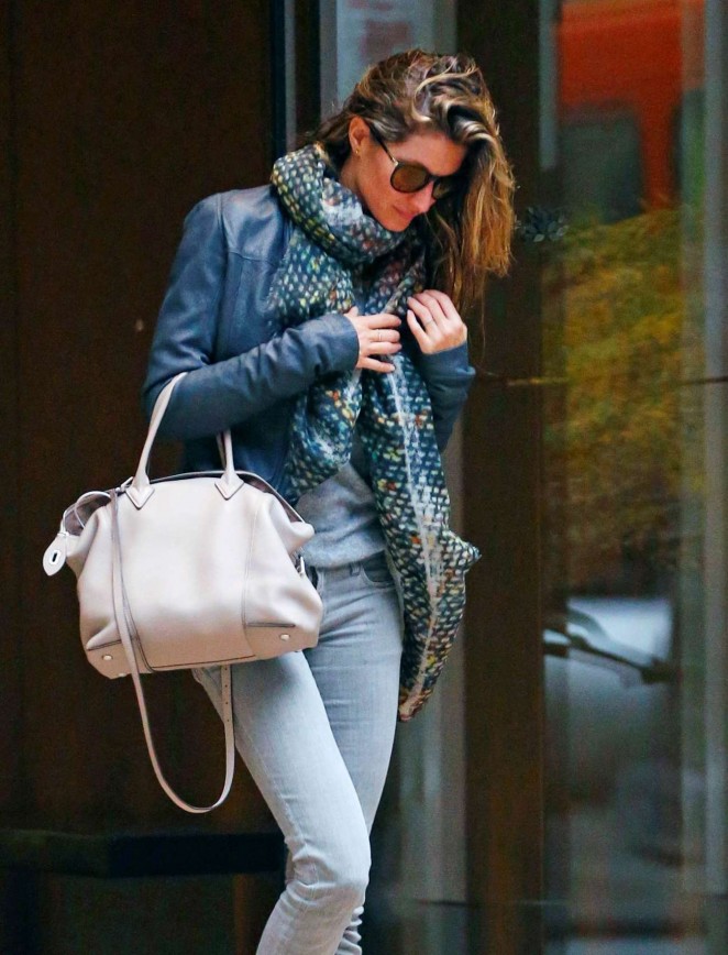 Gisele Bundchen in Jeans Out in NYC