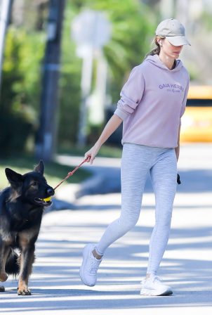 Gisele Bundchen - Was seen on a dog walk in Miami