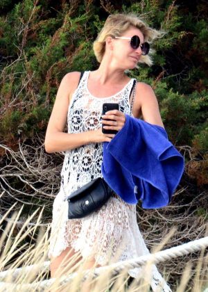 Giulia Siegel - Spotted at A Beach In Formentera