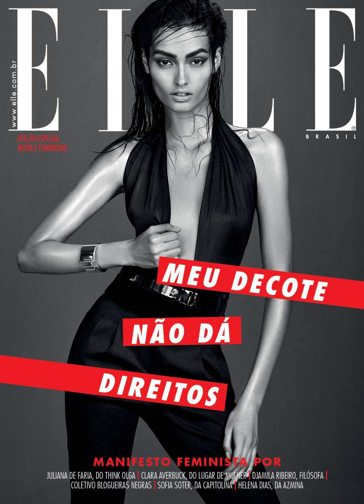 Gizele Oliveira - Elle Brazil Cover (December 2015)