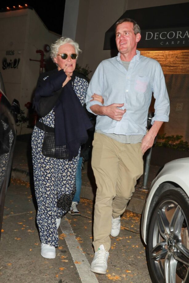 Glenn Close - Leaves after dinner at Craig's in West Hollywood
