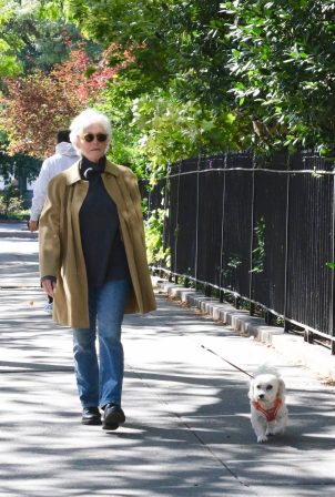 Glenn Close - On a dog walk in the West Village neighborhood of Manhattan