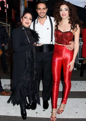Gloria Estefan and Ana Villafane at Times Square New Years Eve 2017 in New York