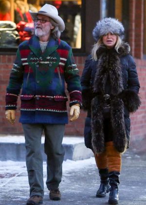 Goldie Hawn and Kurt Russell - On New Years Day in Aspen