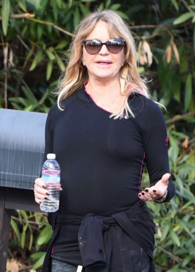 Goldie Hawn out for a walk in Brentwood