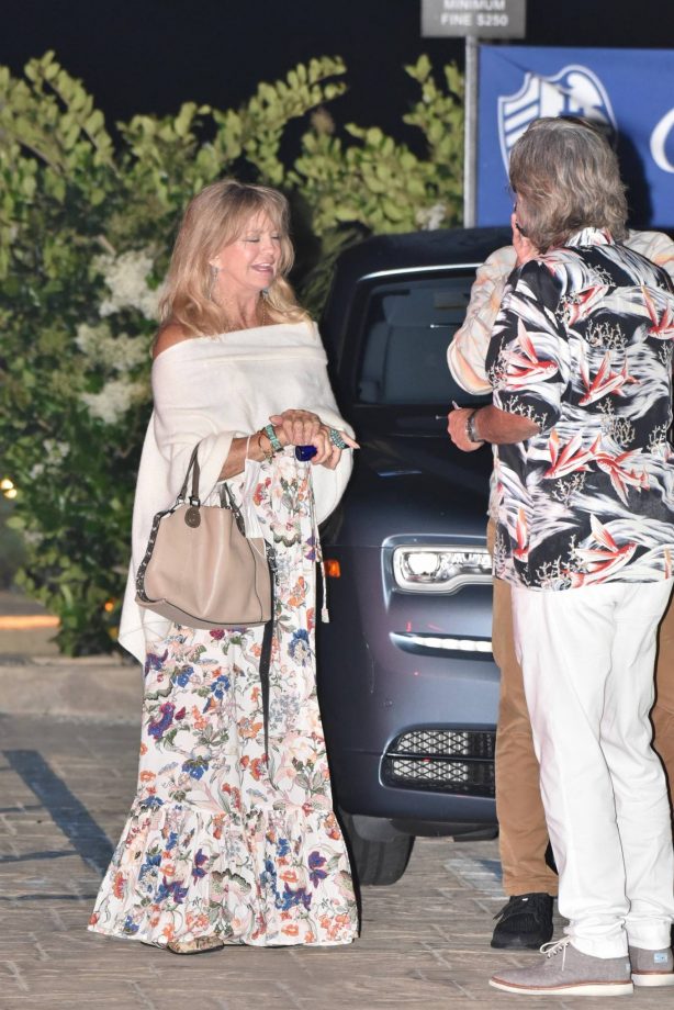 Goldie Hawn - Out for dinner in Malibu