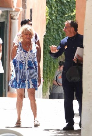 Goldie Hawn - Seen on holiday in Palazzo Avino in Ravello