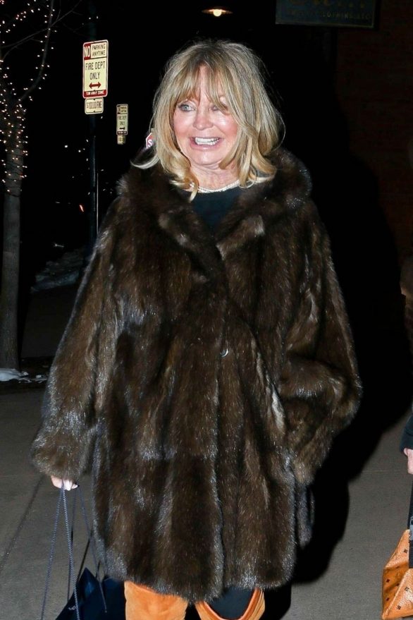 Goldie Hawn - Shopping with a friend in Aspen