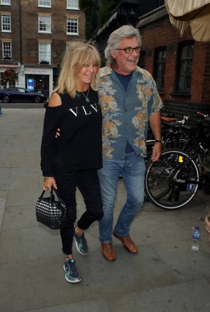 Goldie Hawn - With Kurt Russell arrive at the Chiltern Firehouse in London