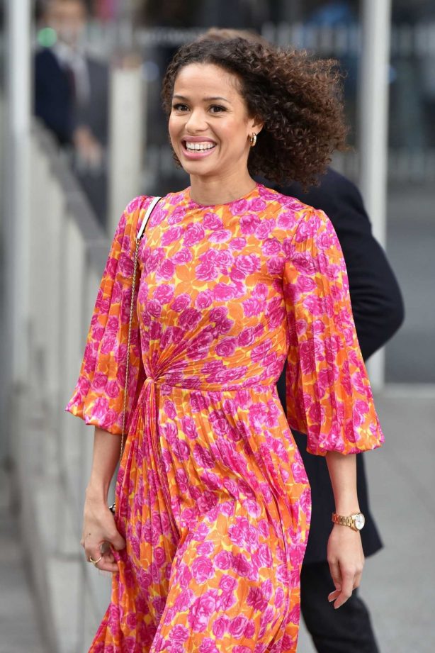 Gugu Mbatha-Raw on the Chris Evans Show promoting the 'Misbehaviour' film in London