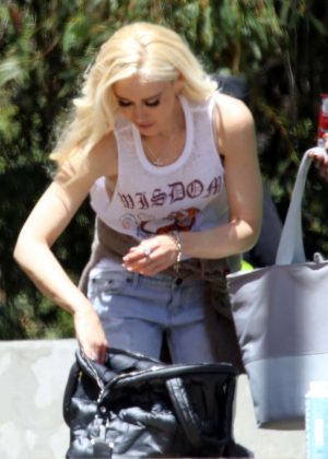Gwen Stefani at a park in Los Angeles