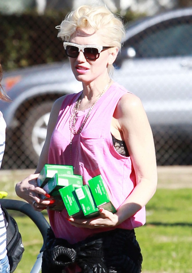Gwen Stefani at a park in Los Angeles