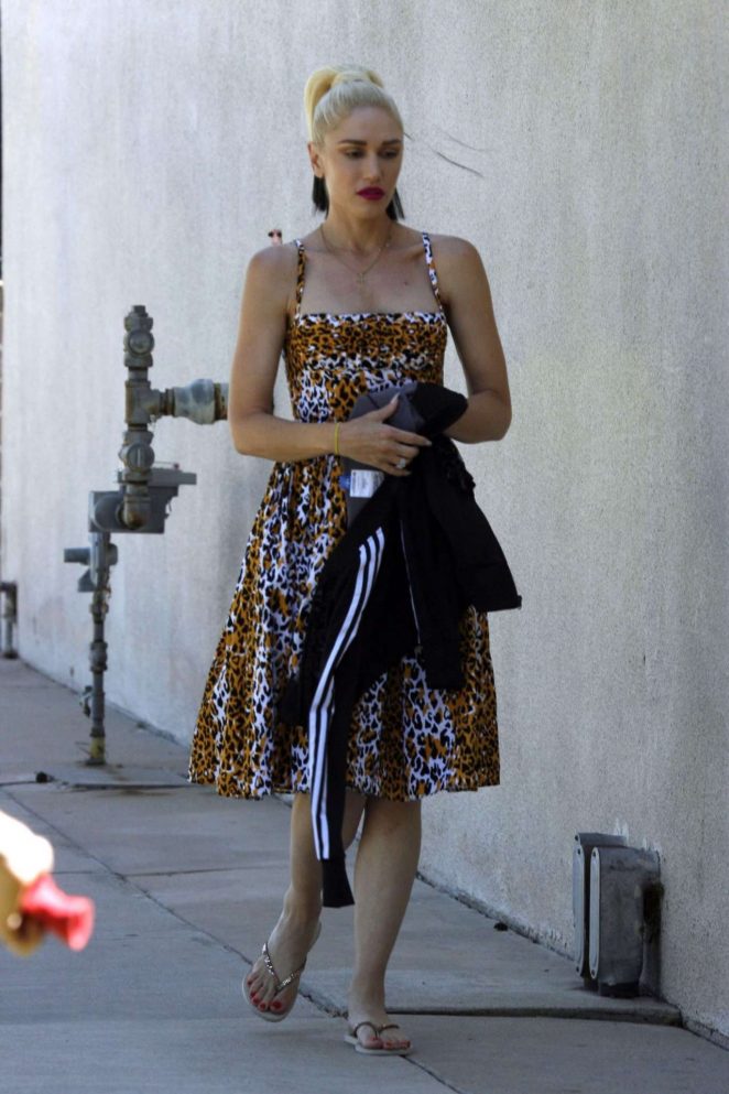 Gwen Stefani in Summer Dress Out in Hollywood