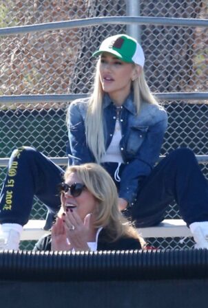 Gwen Stefani - With ex husband Gavin Rossdale watch their son separately play football in LA