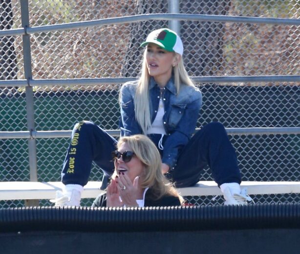 Gwen Stefani - With ex husband Gavin Rossdale watch their son separately play football in LA