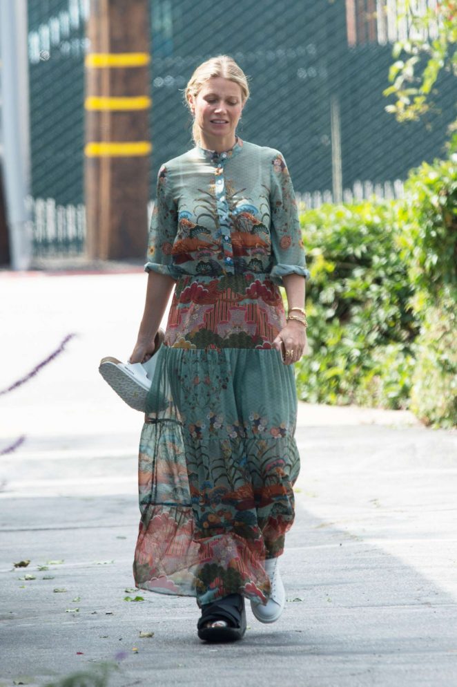 Gwyneth Paltrow in Long Dress out in Los Angeles 