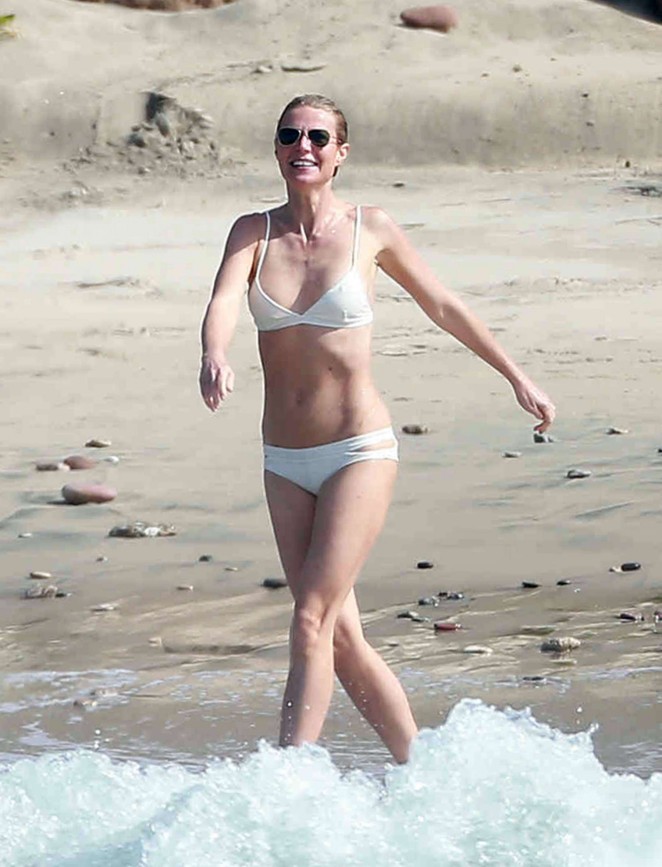 Gwyneth Paltrow in White Bikini in Mexico