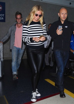 Gwyneth Paltrow in Leather at LAX airport in LA