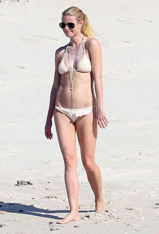 Gwyneth Paltrow in Bikini on the Beach in Mexico