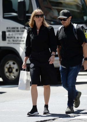 Gwyneth Paltrow with a bodyguard shopping in NY