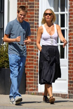 Gwyneth Paltrow - With her son Moses out for a ride in the Hamptons
