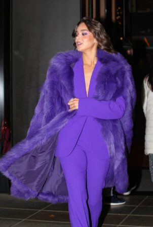 Hailee Steinfeld - In a purple outfit exit The Dominick hotel in New York City