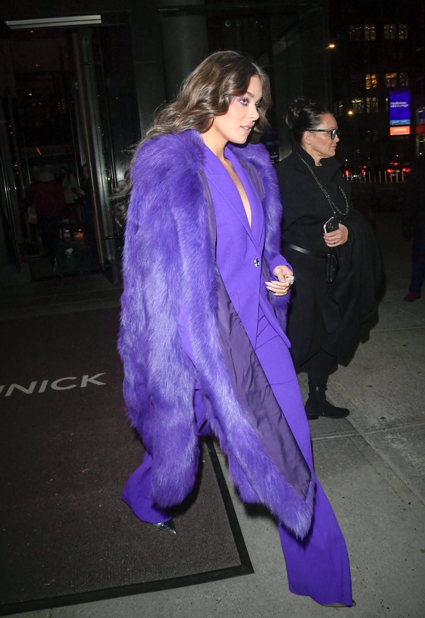 Hailee Steinfeld - In a purple outfit exit The Dominick hotel in New ...