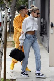 Hailey and Justin Bieber - Celebrating Justin's 26th birthday at a spa in West Hollywood