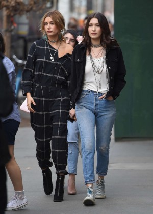 Hailey Baldwin and Bella Hadid Out and about in NYC | GotCeleb