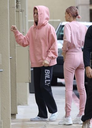 Hailey Baldwin and Justin Bieber - Arriving at West Valley Medical Center in Encino