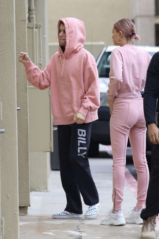 Hailey Baldwin and Justin Bieber - Arriving at West Valley Medical Center in Encino